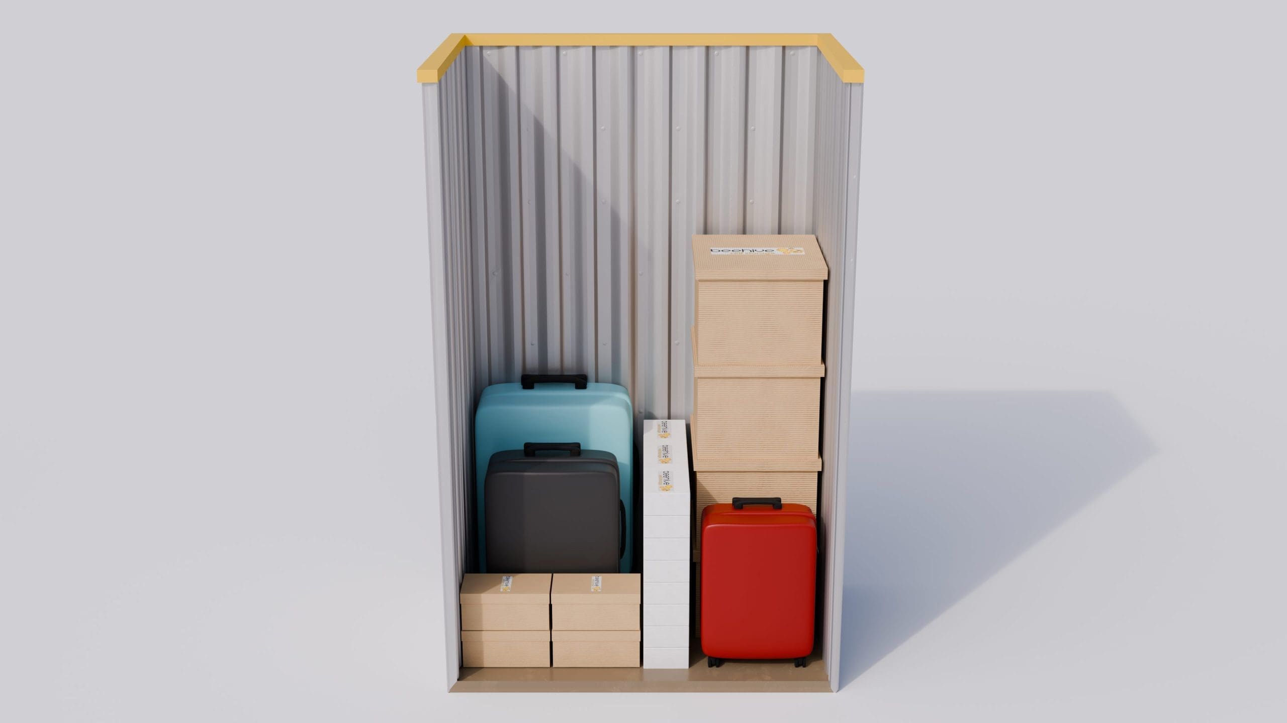 Illustration of a 15 square foot self-storage unit, approximately 3 feet by 5 feet.